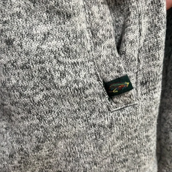 Orvis Men’s 1/4 Zip Gray Sweater Cozy Fleece Sherpa Lined Size XL - Picture 2 of 6